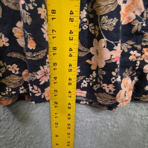 Old Navy Dress Womens XL Blue Tiered Floral Cottagecore Smocked Waist Midi Flowy - Picture 8 of 16